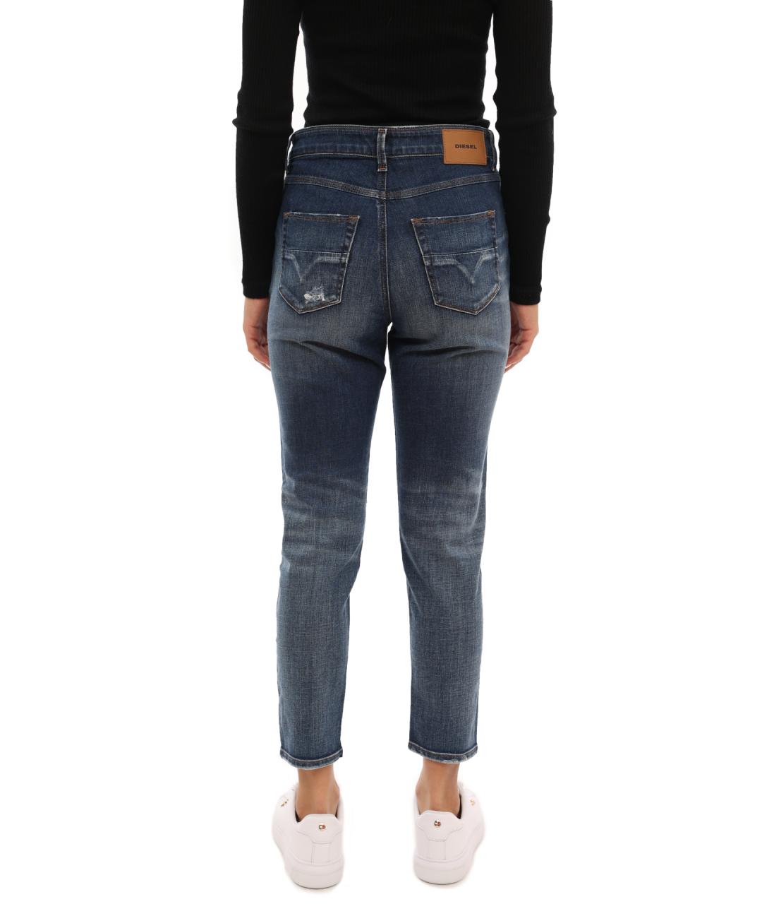 DIESEL Синие хлопковые джинсы слим, фото 3
