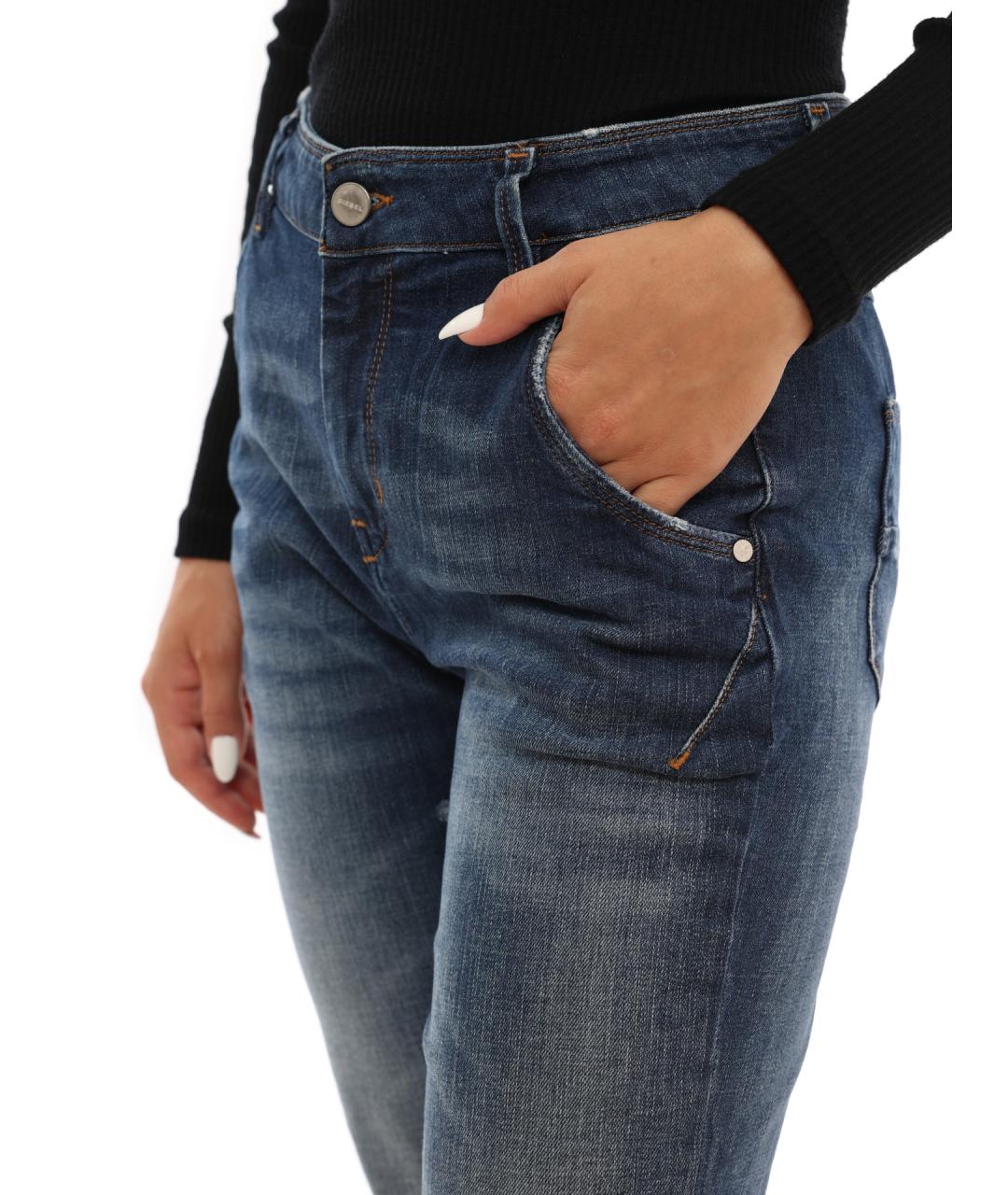 DIESEL Синие хлопковые джинсы слим, фото 6