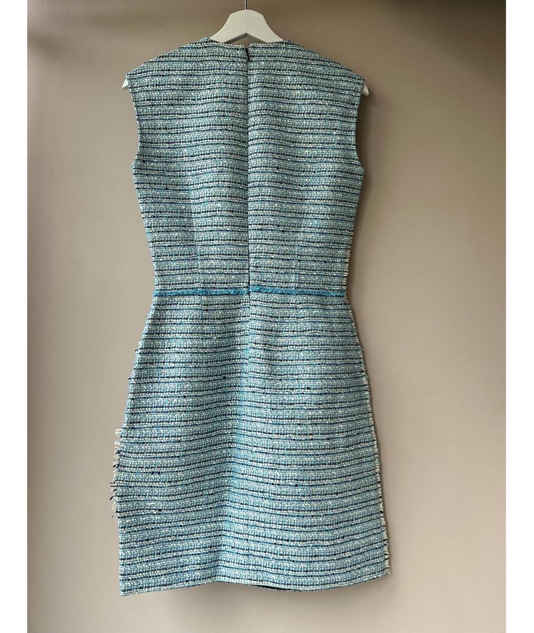 BALENCIAGA Голубое ацетатное повседневное платье, фото 3