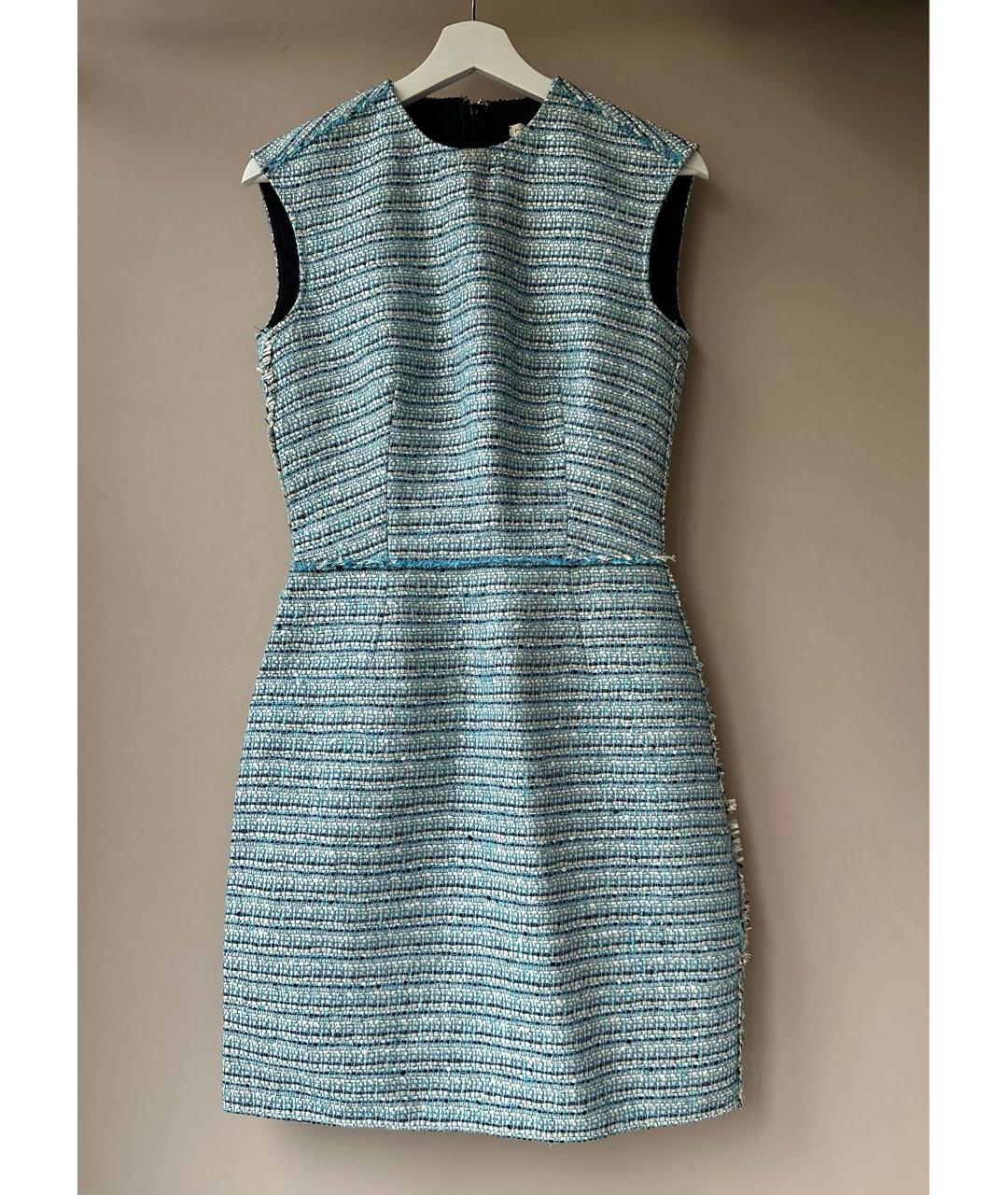 BALENCIAGA Голубое ацетатное повседневное платье, фото 2