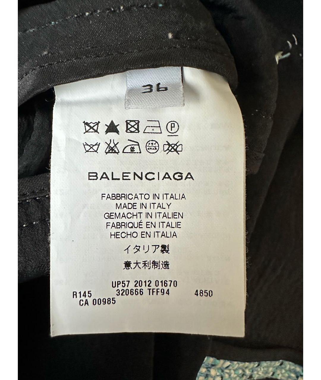 BALENCIAGA Голубое ацетатное повседневное платье, фото 6