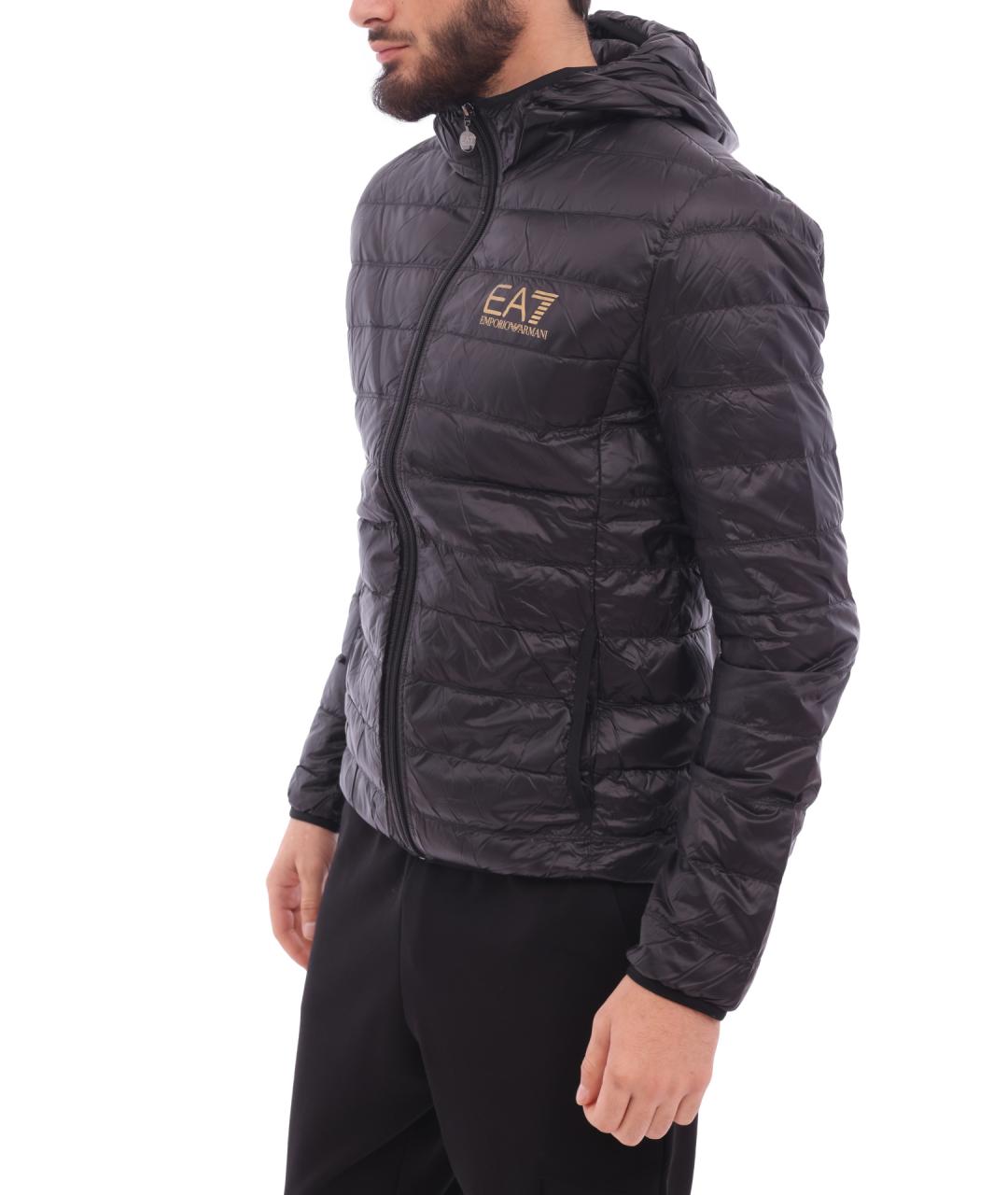 EA7 Черная куртка, фото 3