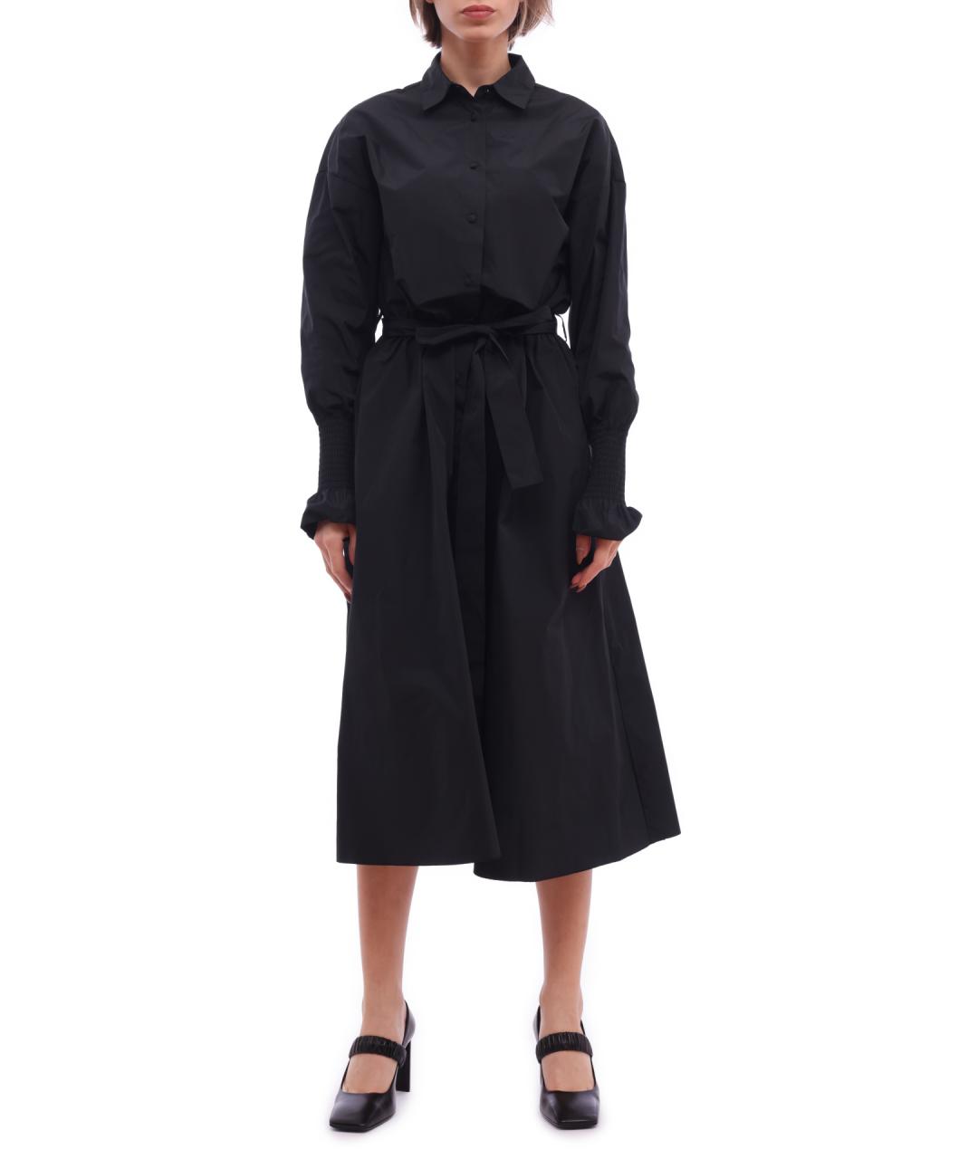 VALENTINO Черное полиэстеровое повседневное платье, фото 1