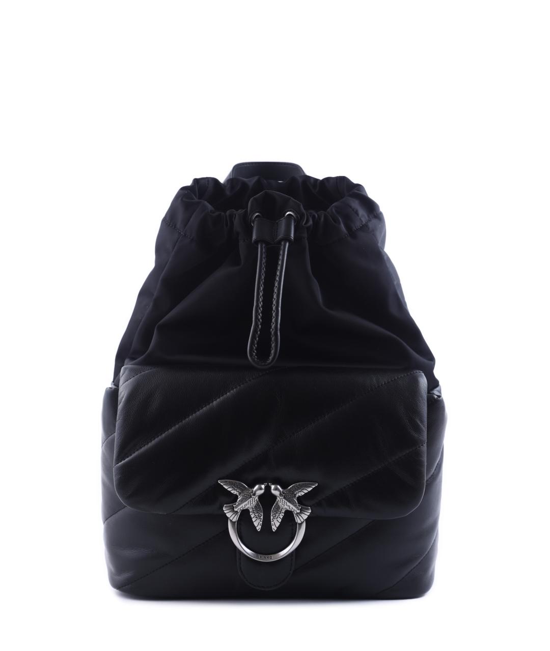 PINKO Черный кожаный рюкзак, фото 1