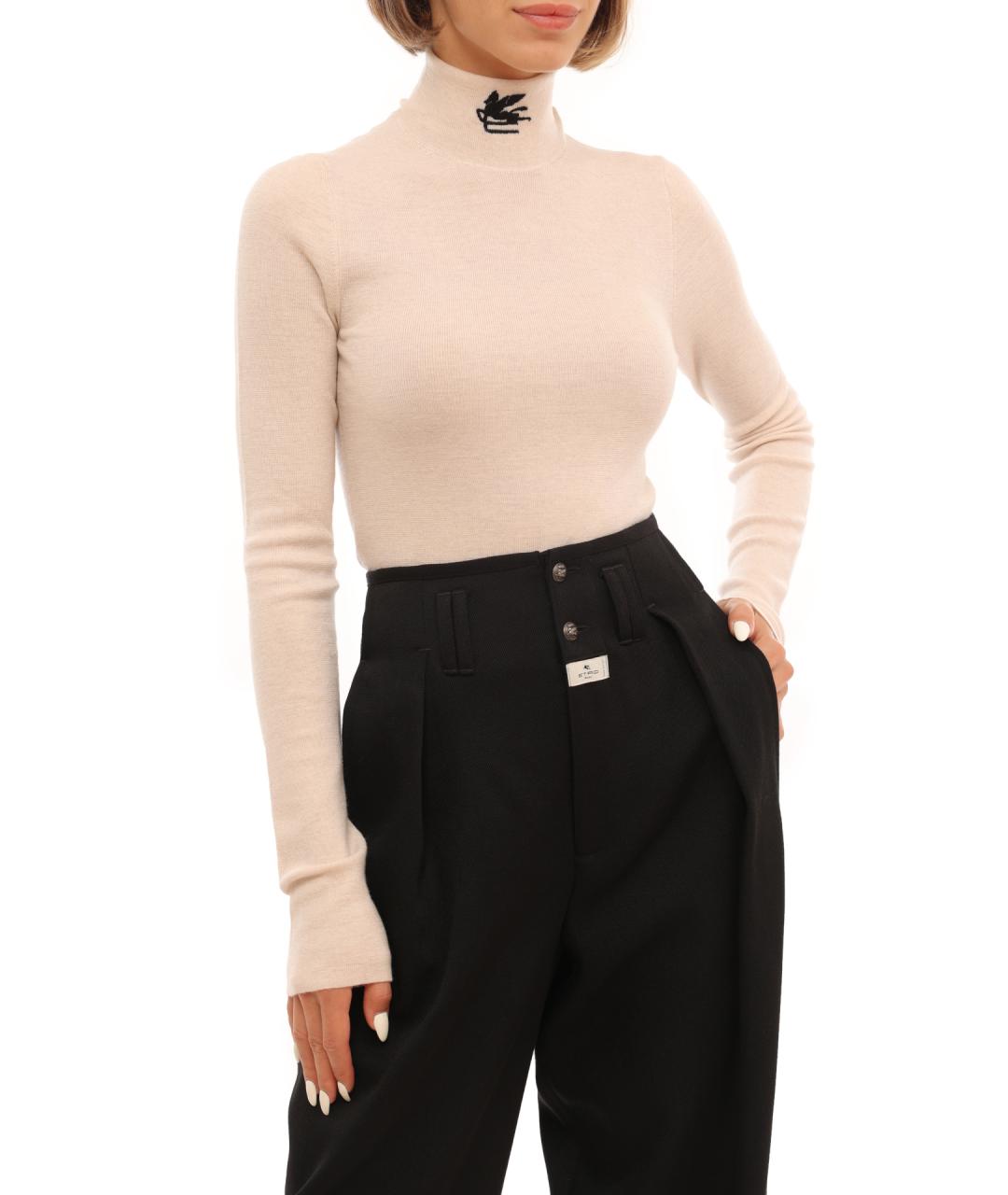 ETRO Бежевая шерстяная водолазка, фото 4