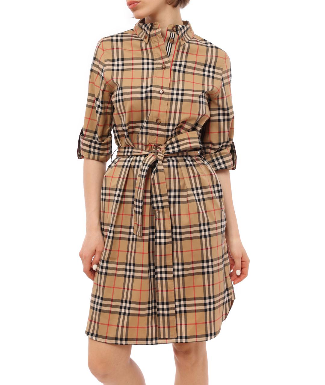 BURBERRY Хлопковое повседневное платье, фото 3