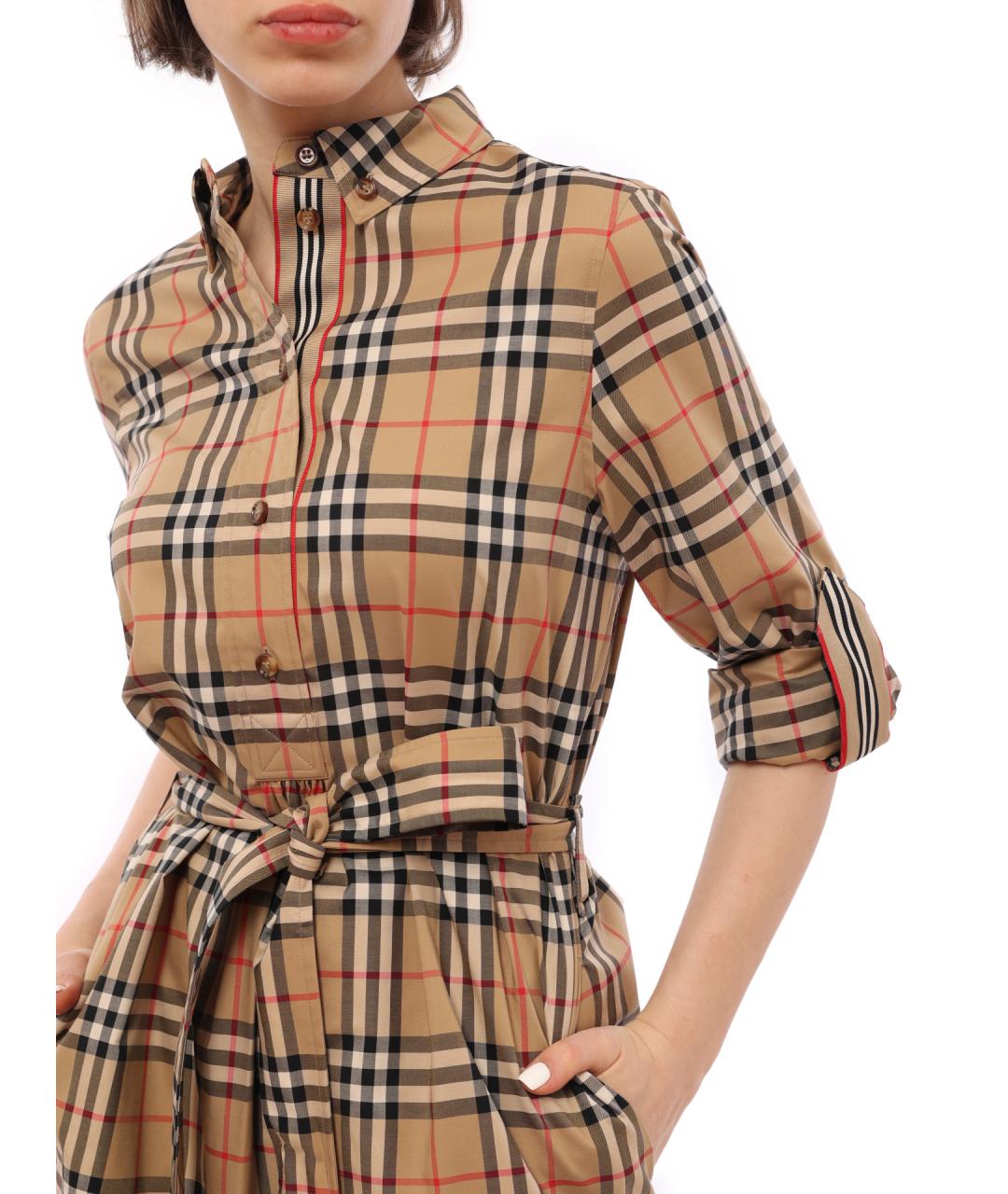 BURBERRY Хлопковое повседневное платье, фото 7