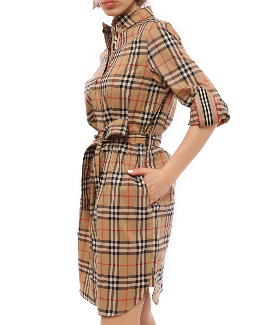 BURBERRY Хлопковое повседневное платье, фото 4