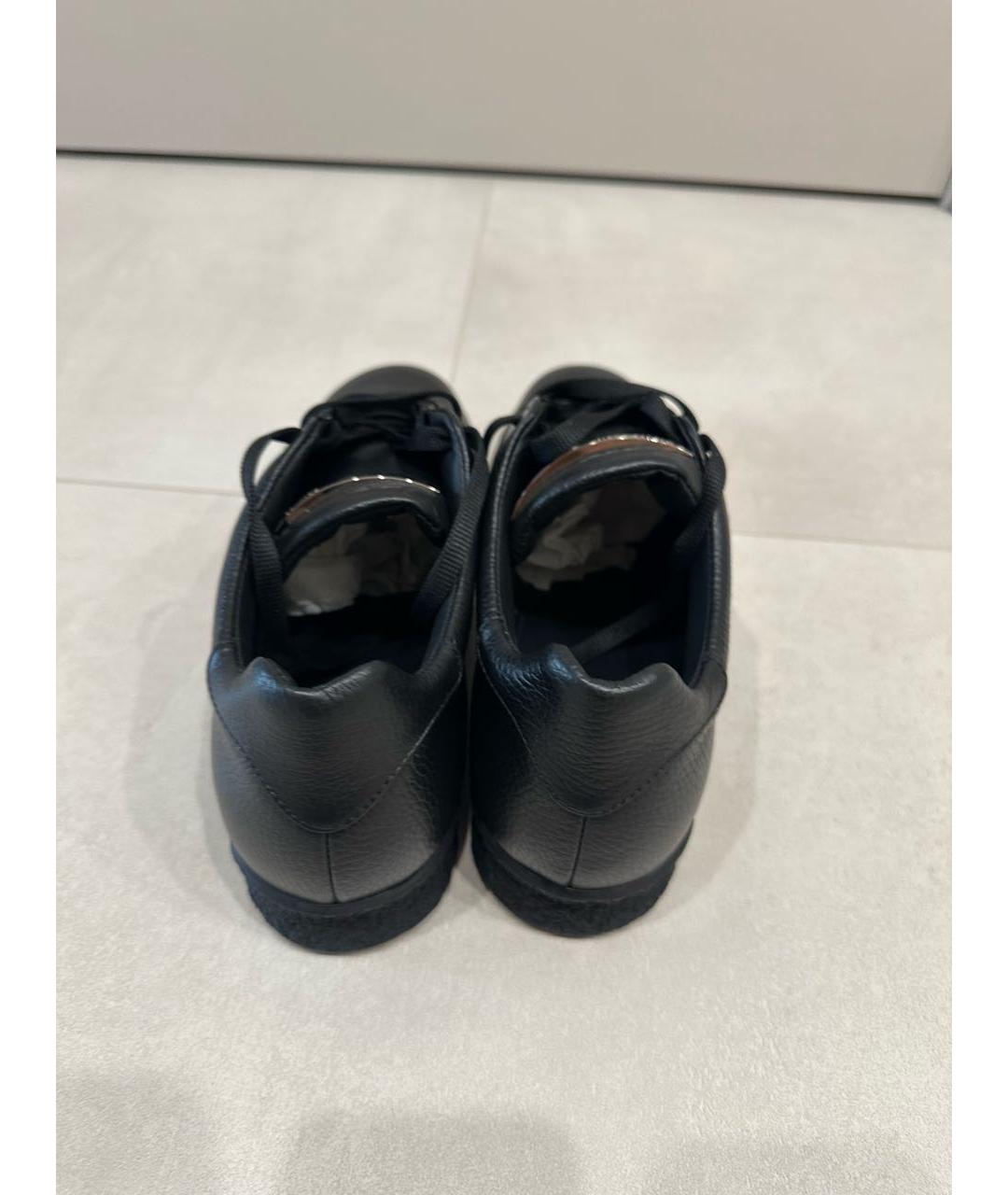 PHILIPP PLEIN Черные кожаные низкие ботинки, фото 4