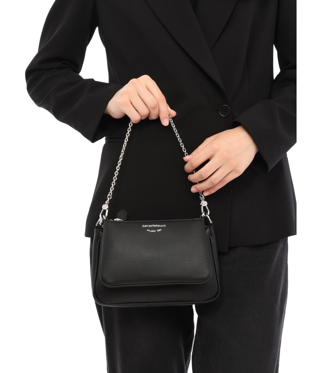 EMPORIO ARMANI Черная сумка через плечо, фото 2