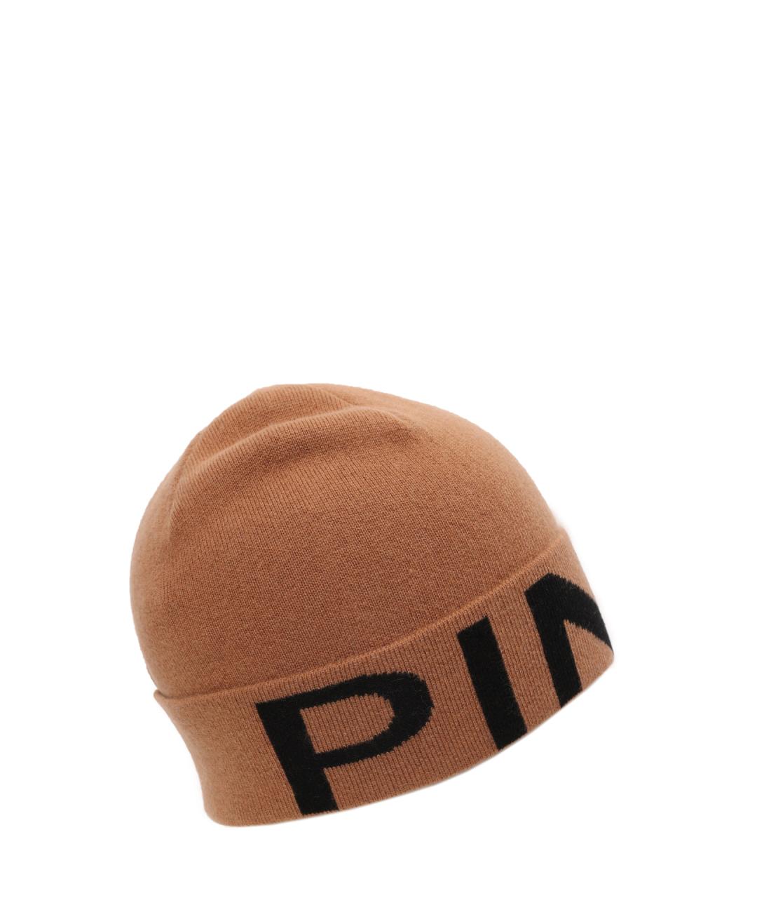 PINKO Коричневая шерстяная шапка, фото 3
