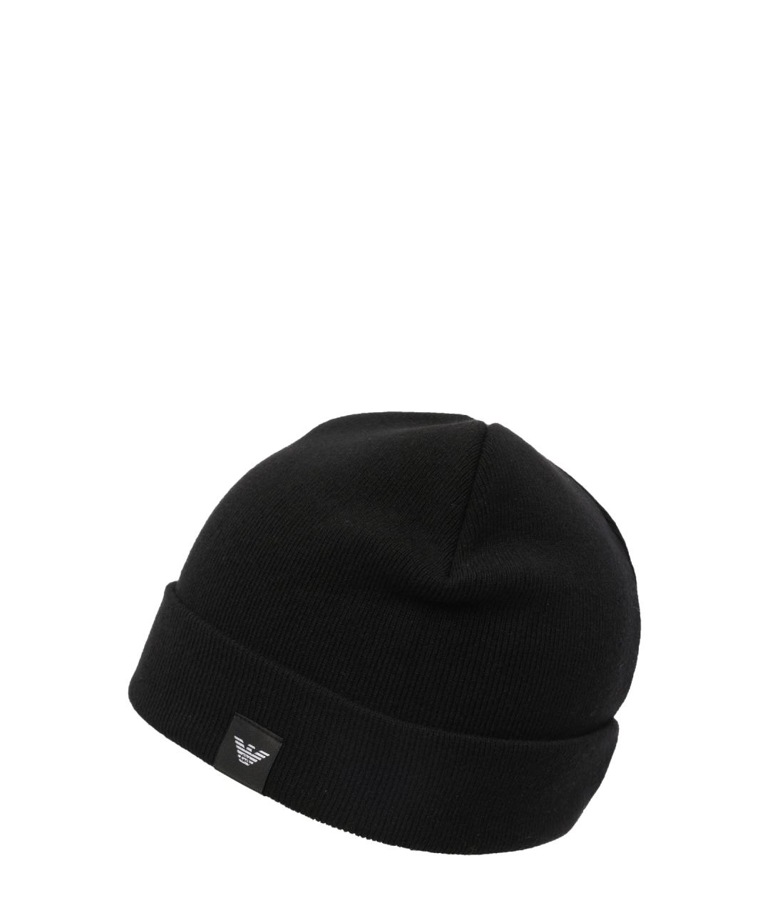 EMPORIO ARMANI Черная шапка, фото 2