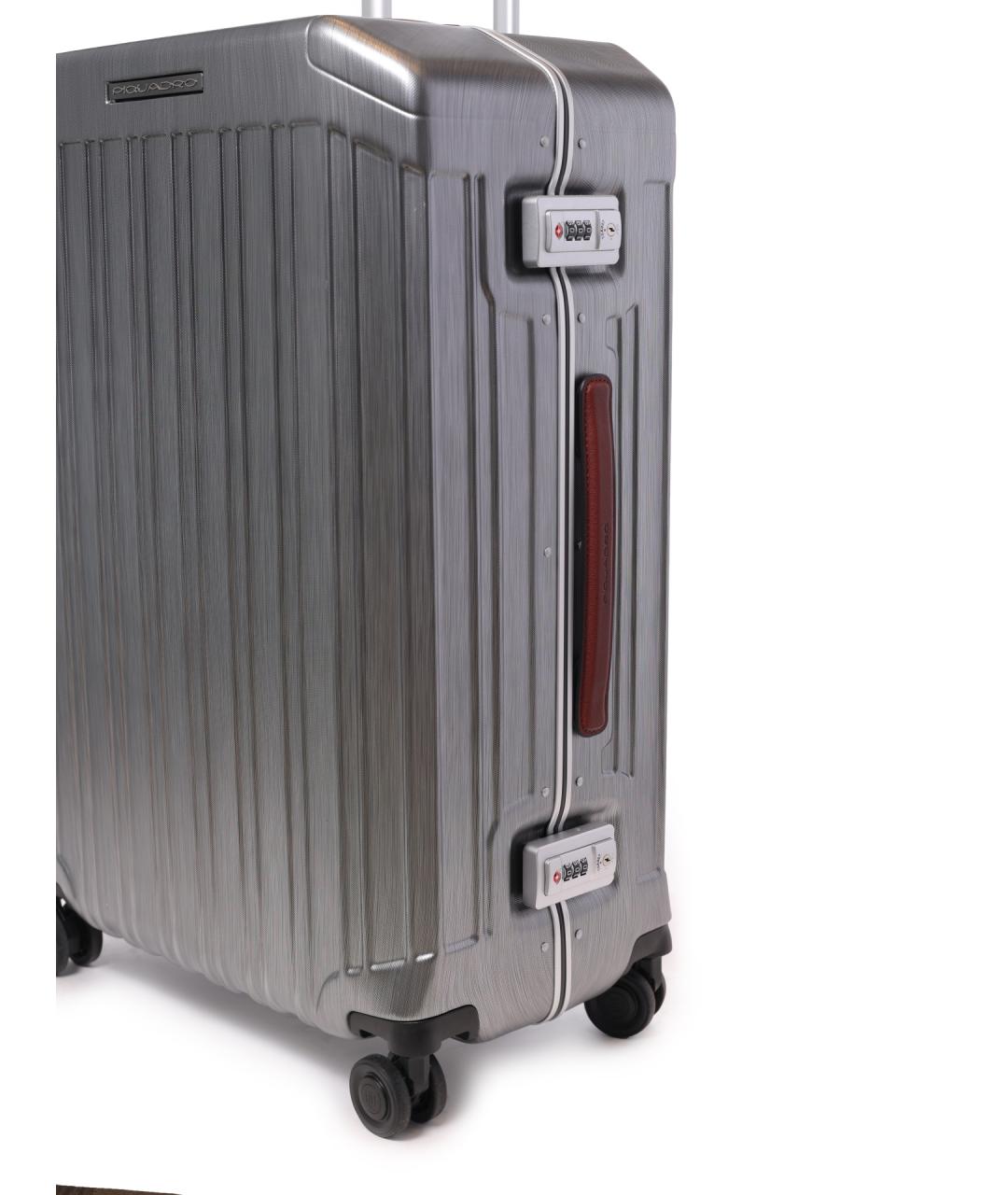PIQUADRO Серый чемодан, фото 4