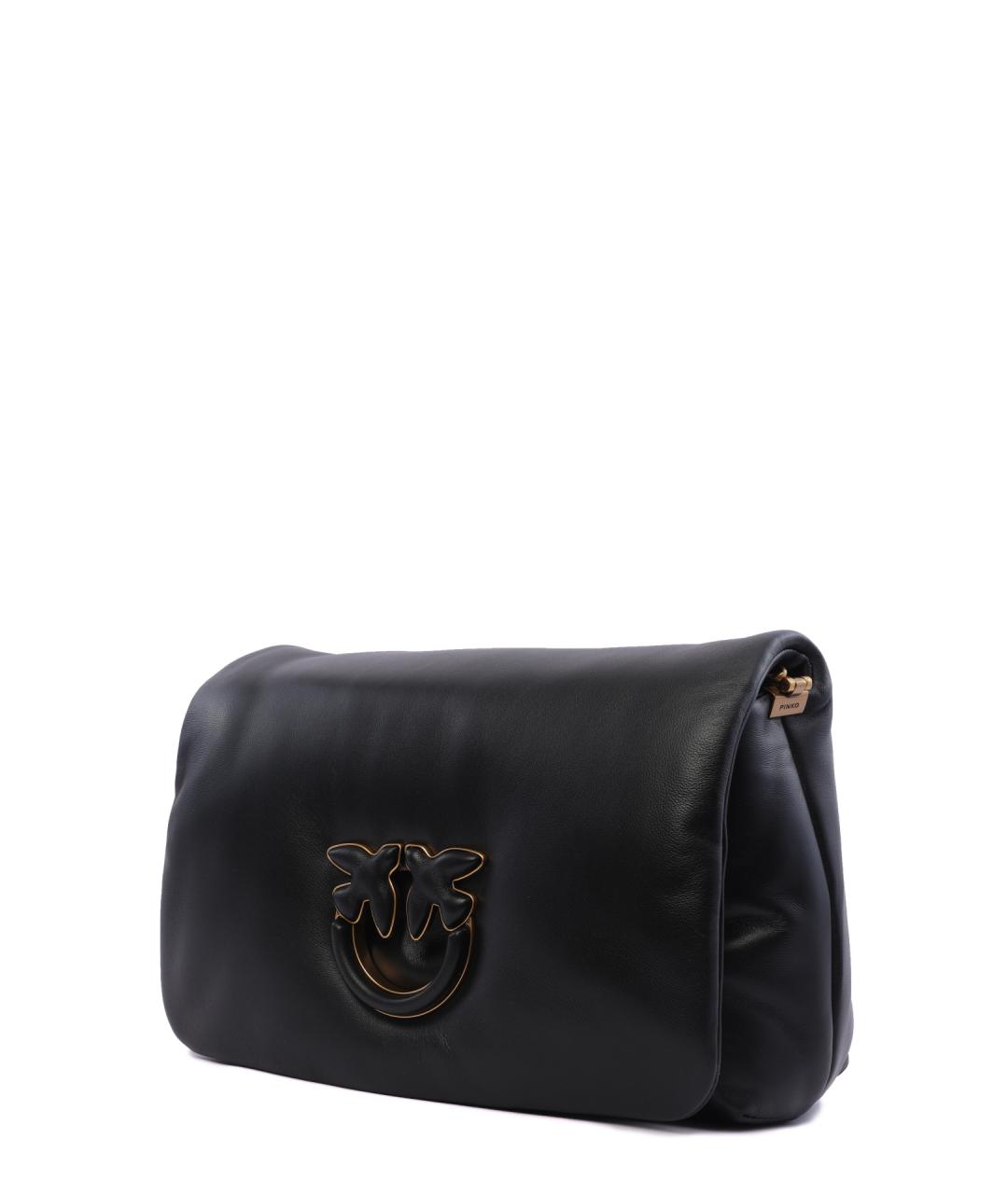 PINKO Черная кожаная сумка через плечо, фото 3