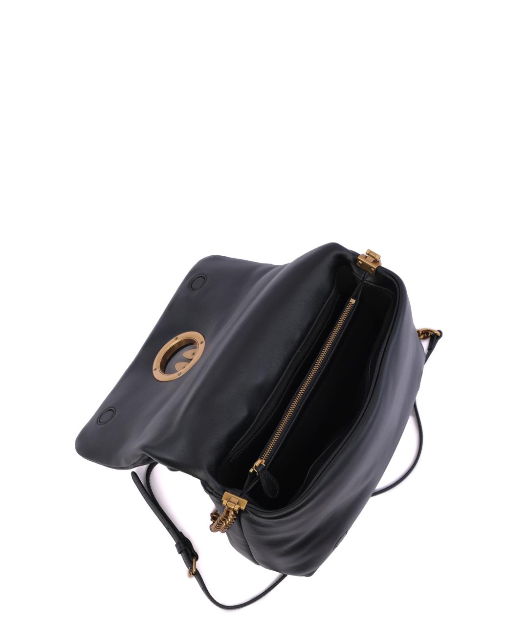 PINKO Черная кожаная сумка через плечо, фото 7