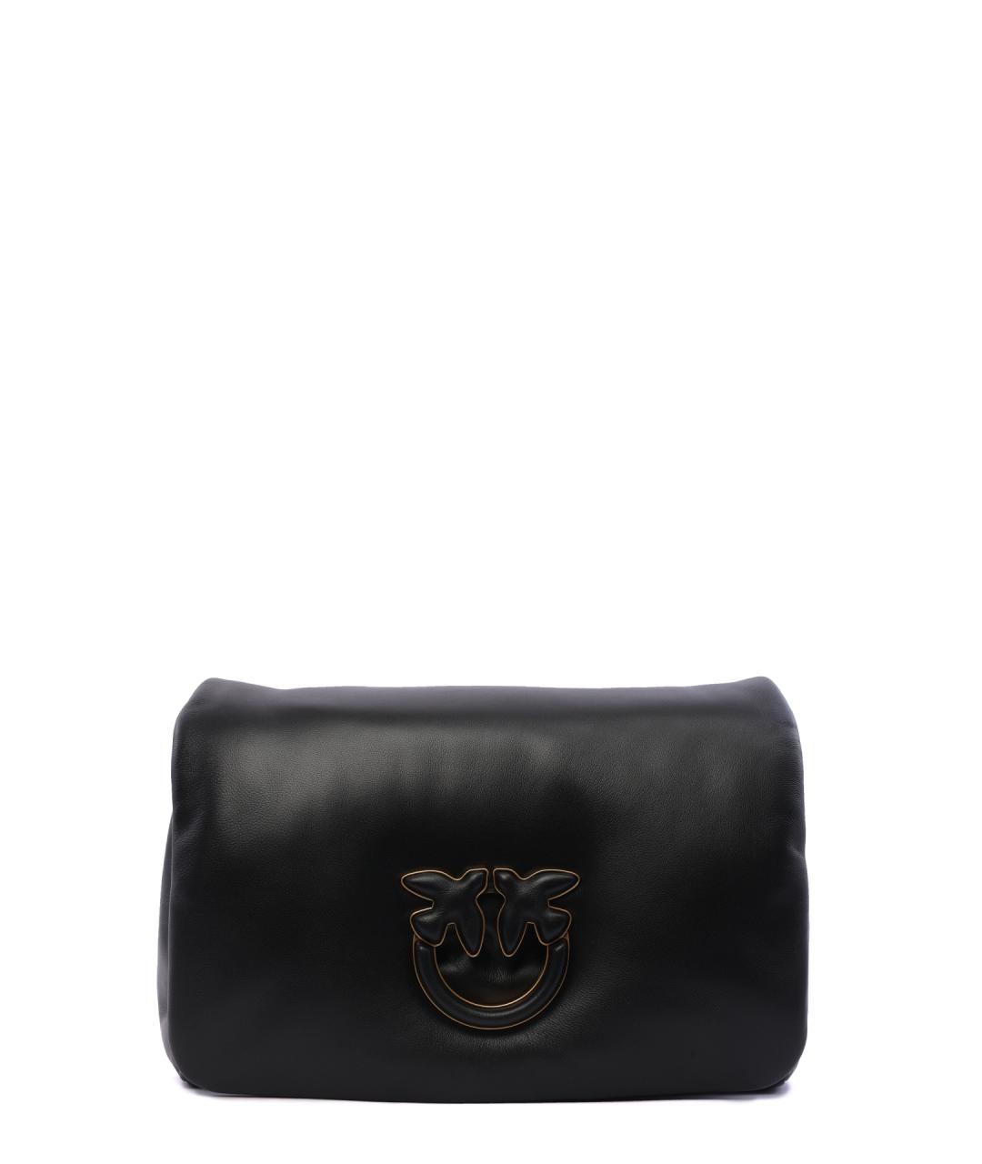 PINKO Черная кожаная сумка через плечо, фото 1