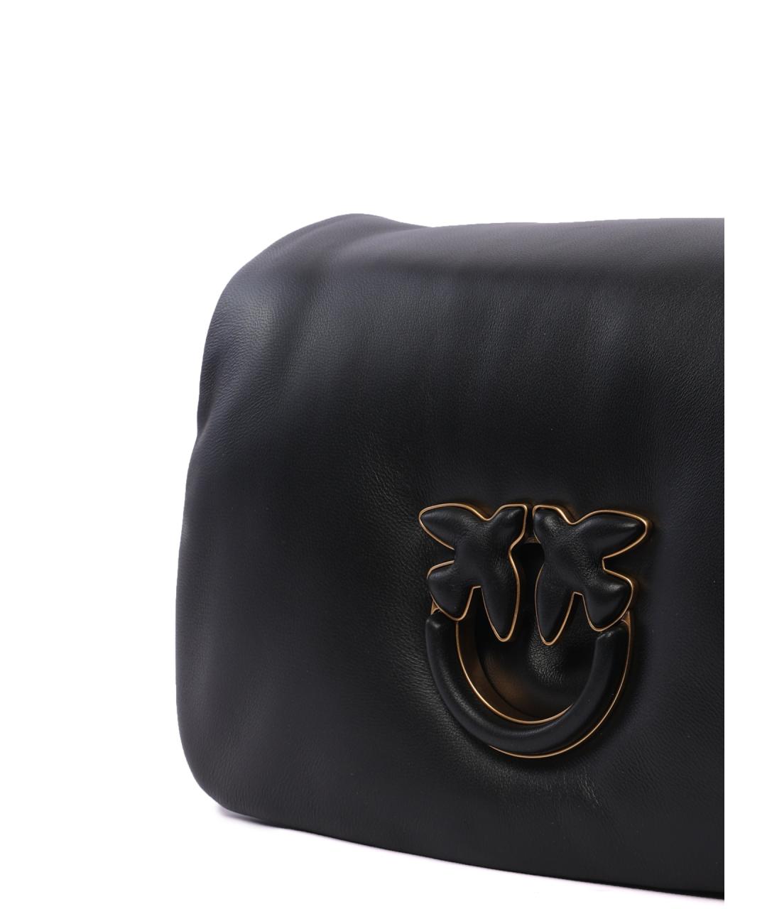 PINKO Черная кожаная сумка через плечо, фото 6
