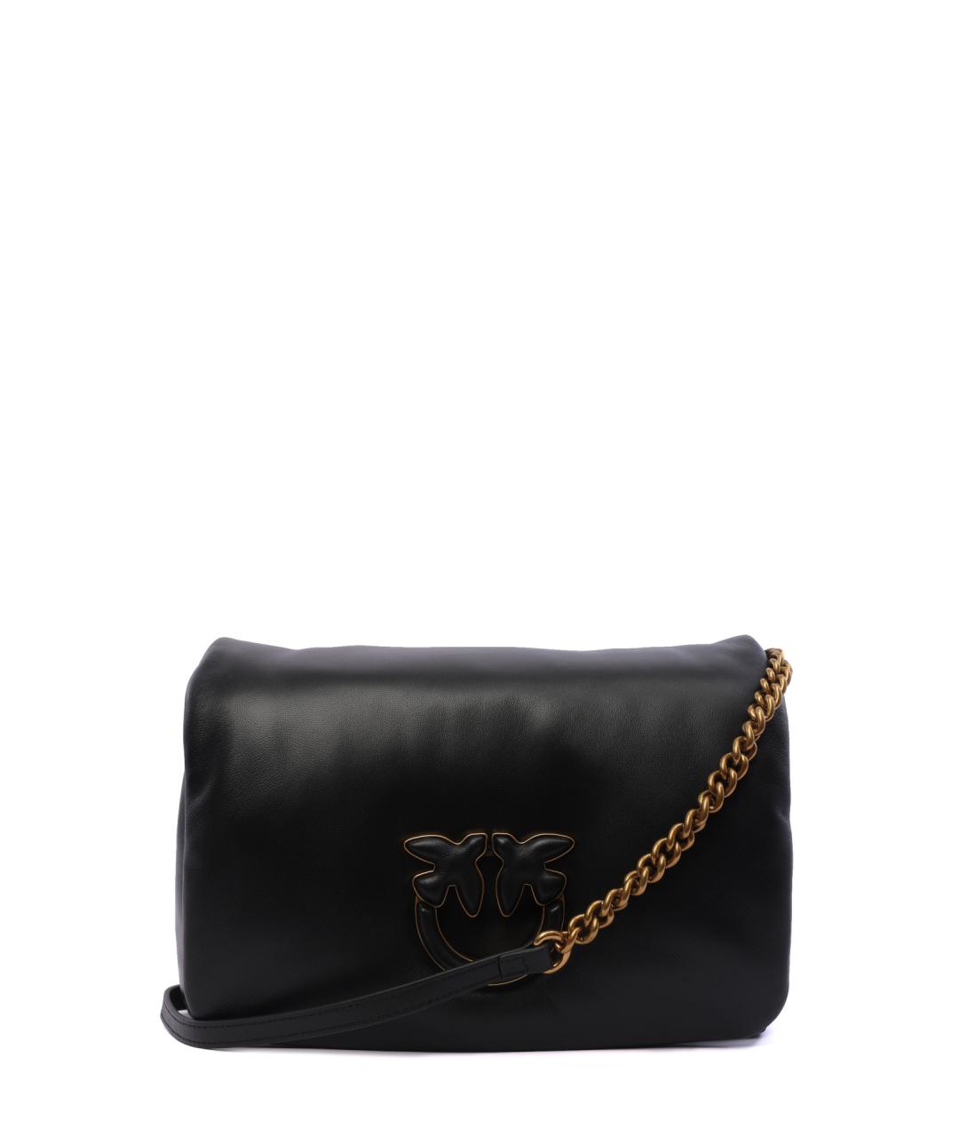 PINKO Черная кожаная сумка через плечо, фото 5