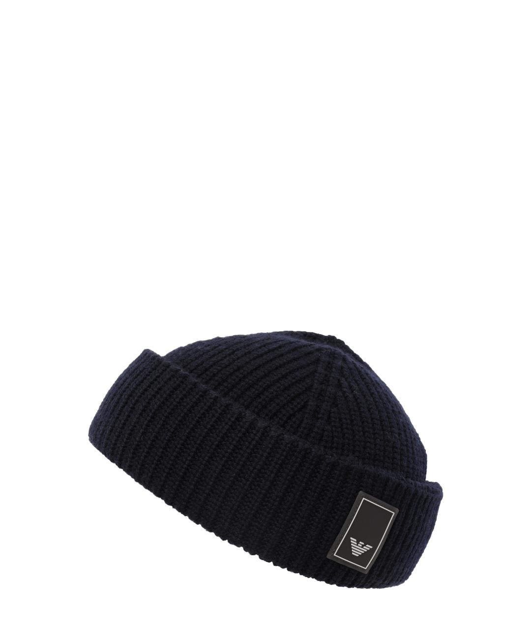 EMPORIO ARMANI Синяя шапка, фото 2
