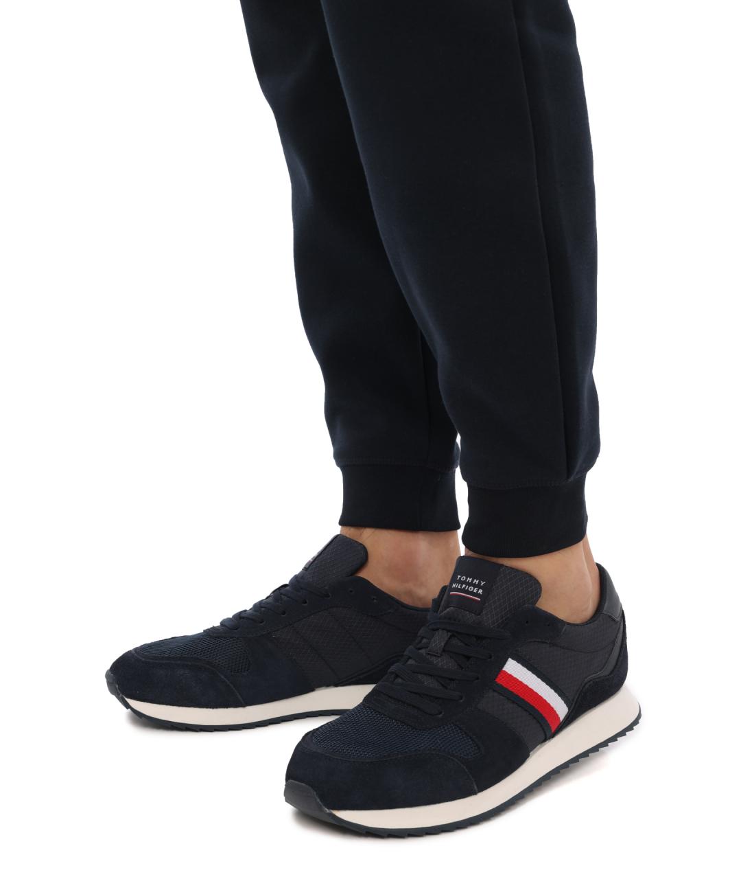 TOMMY HILFIGER Темно-синие низкие кроссовки / кеды, фото 7