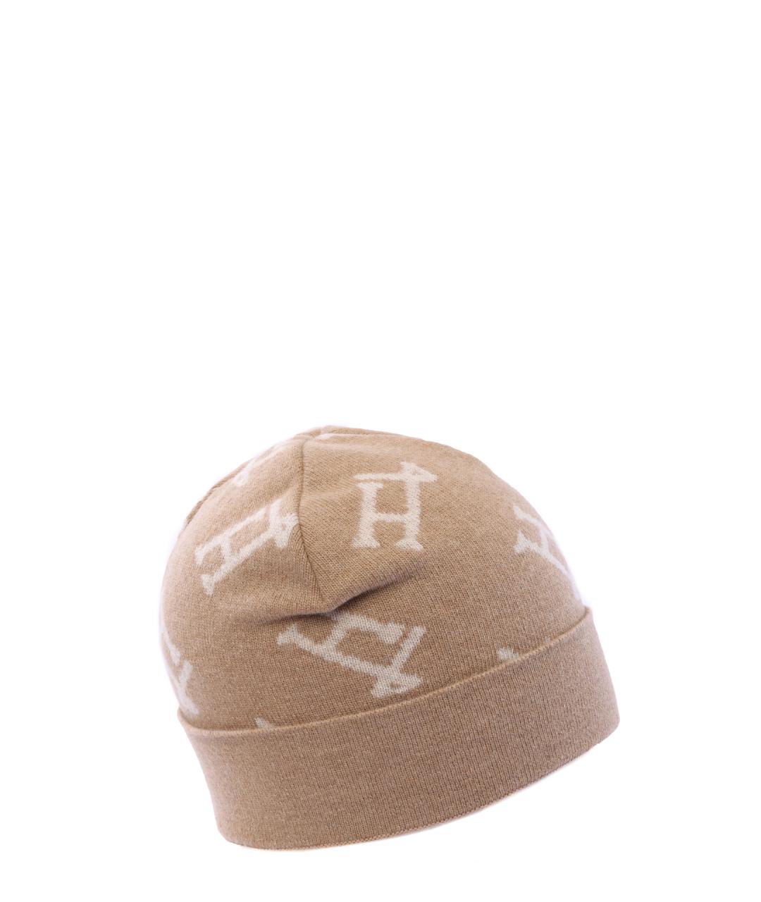 HERNO Бежевая шерстяная шапка, фото 4