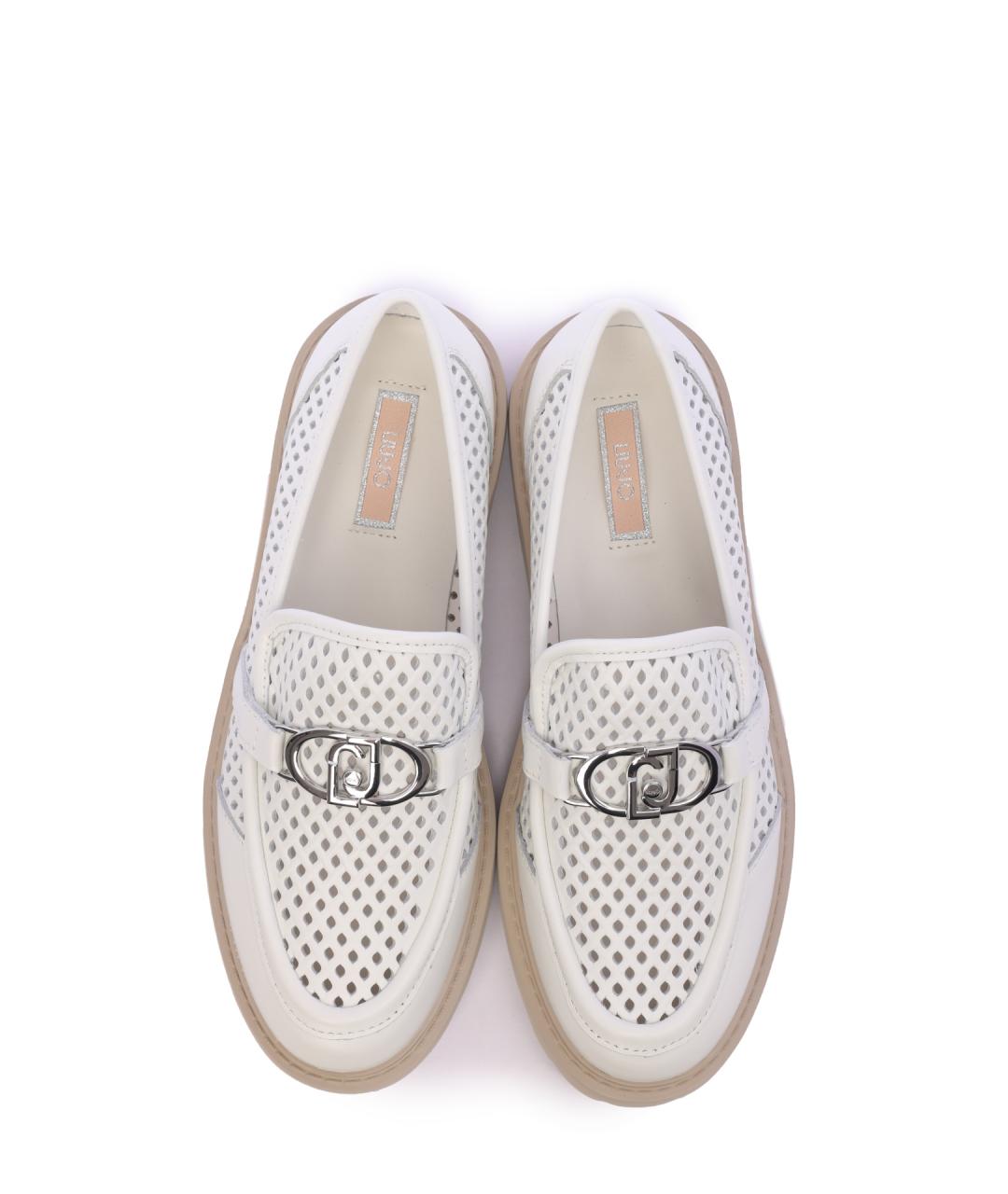 LIU JO Белые кожаные лоферы, фото 4