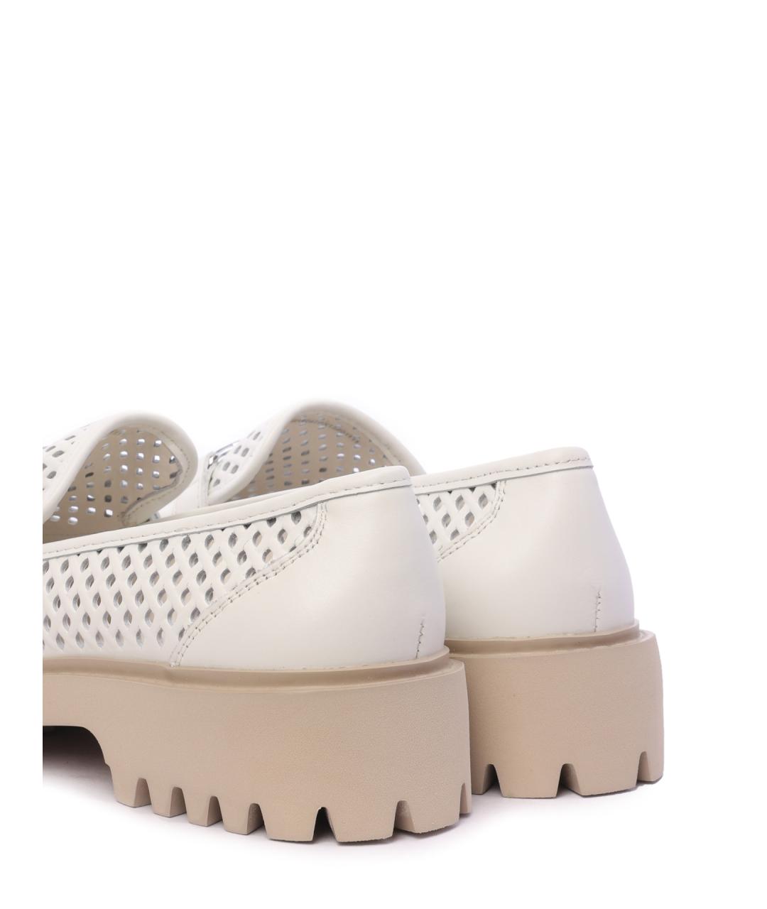 LIU JO Белые кожаные лоферы, фото 6