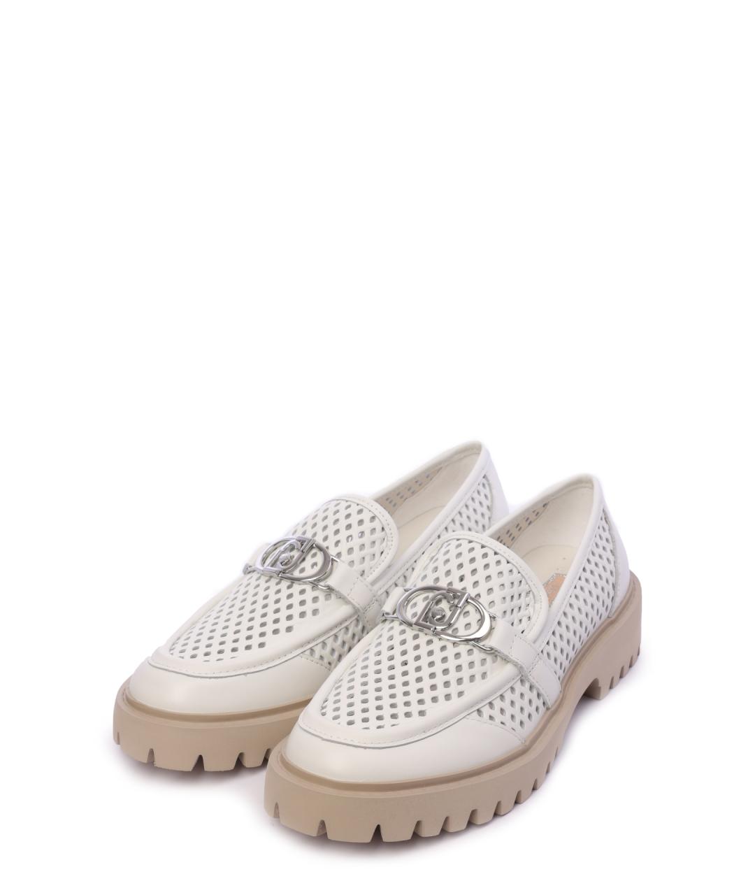 LIU JO Белые кожаные лоферы, фото 2