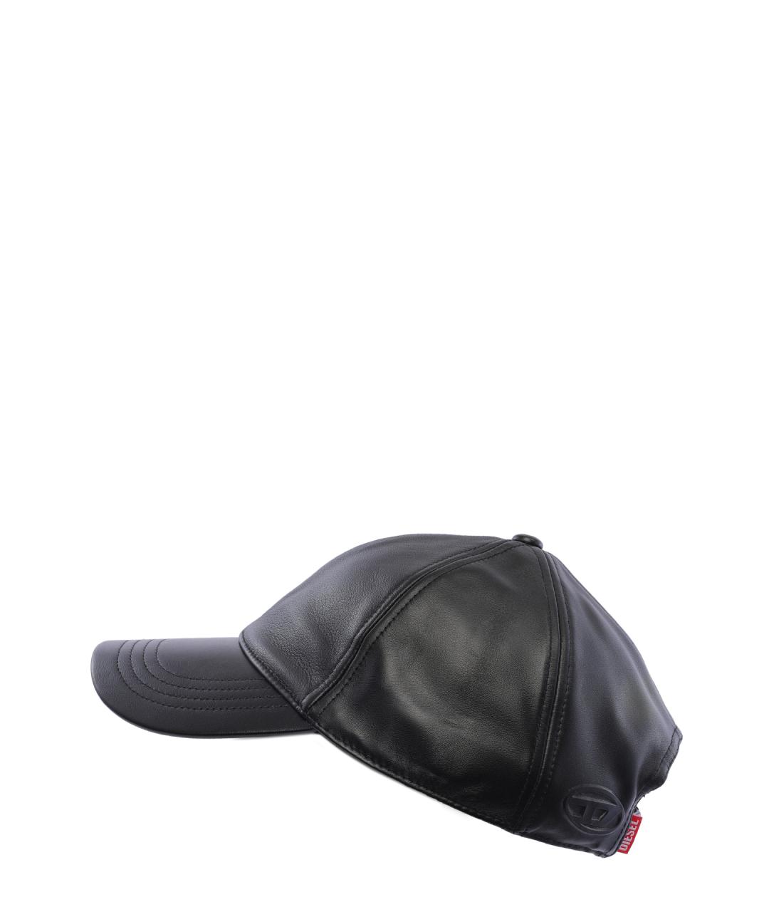 DIESEL Черная кожаная кепка/бейсболка, фото 2