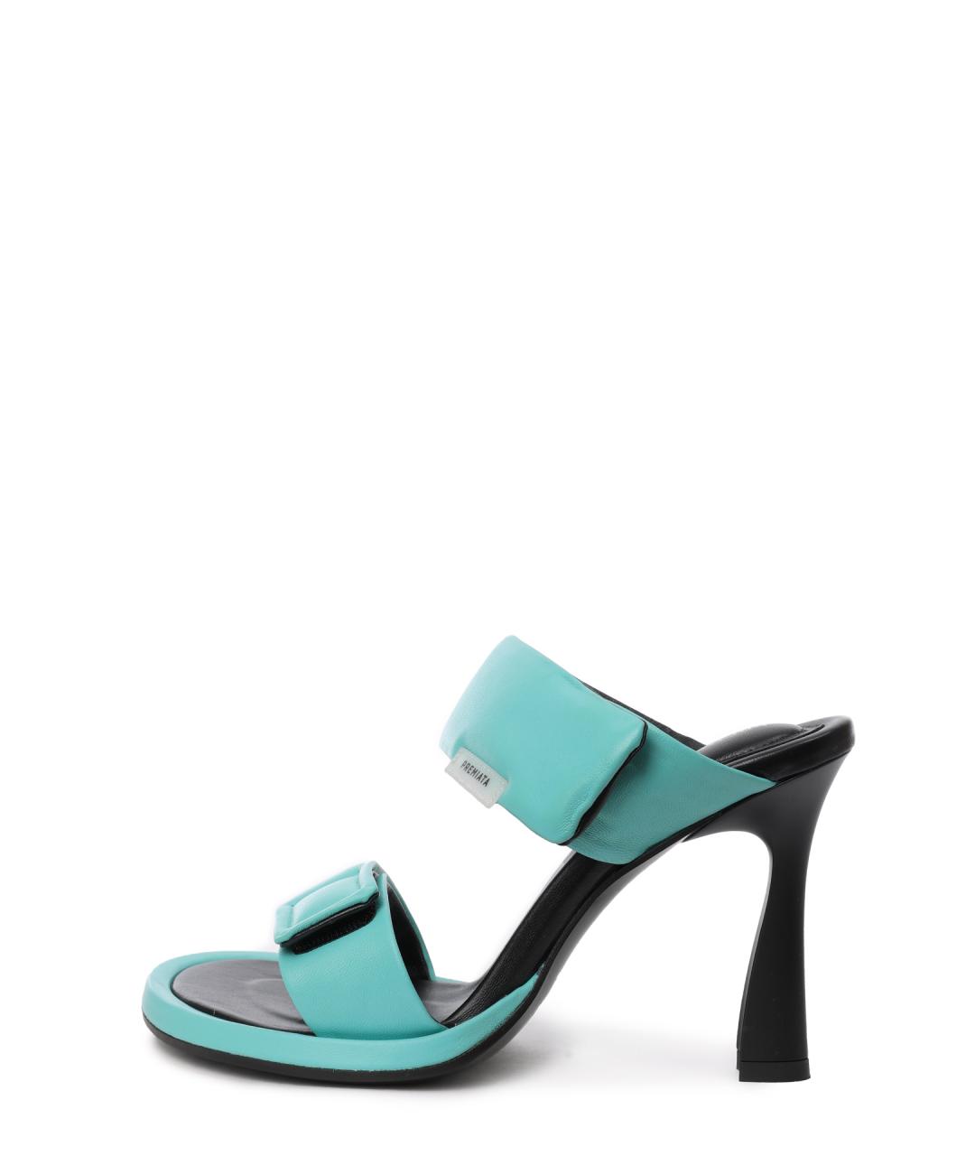 PREMIATA Бирюзовые кожаные мюли, фото 7