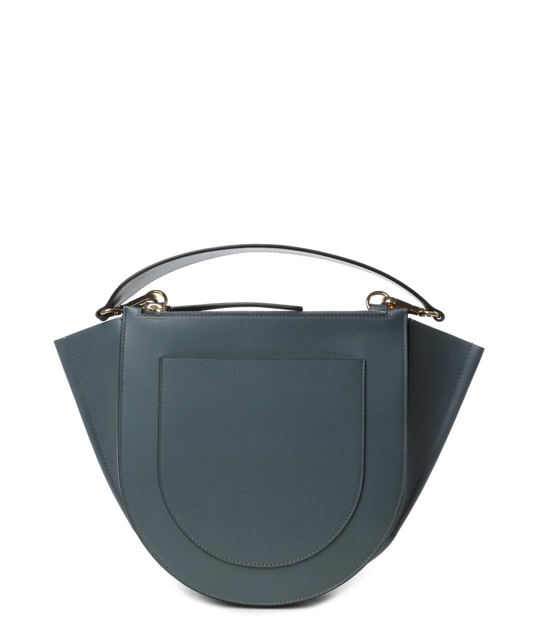 WANDLER Синяя кожаная сумка через плечо, фото 4