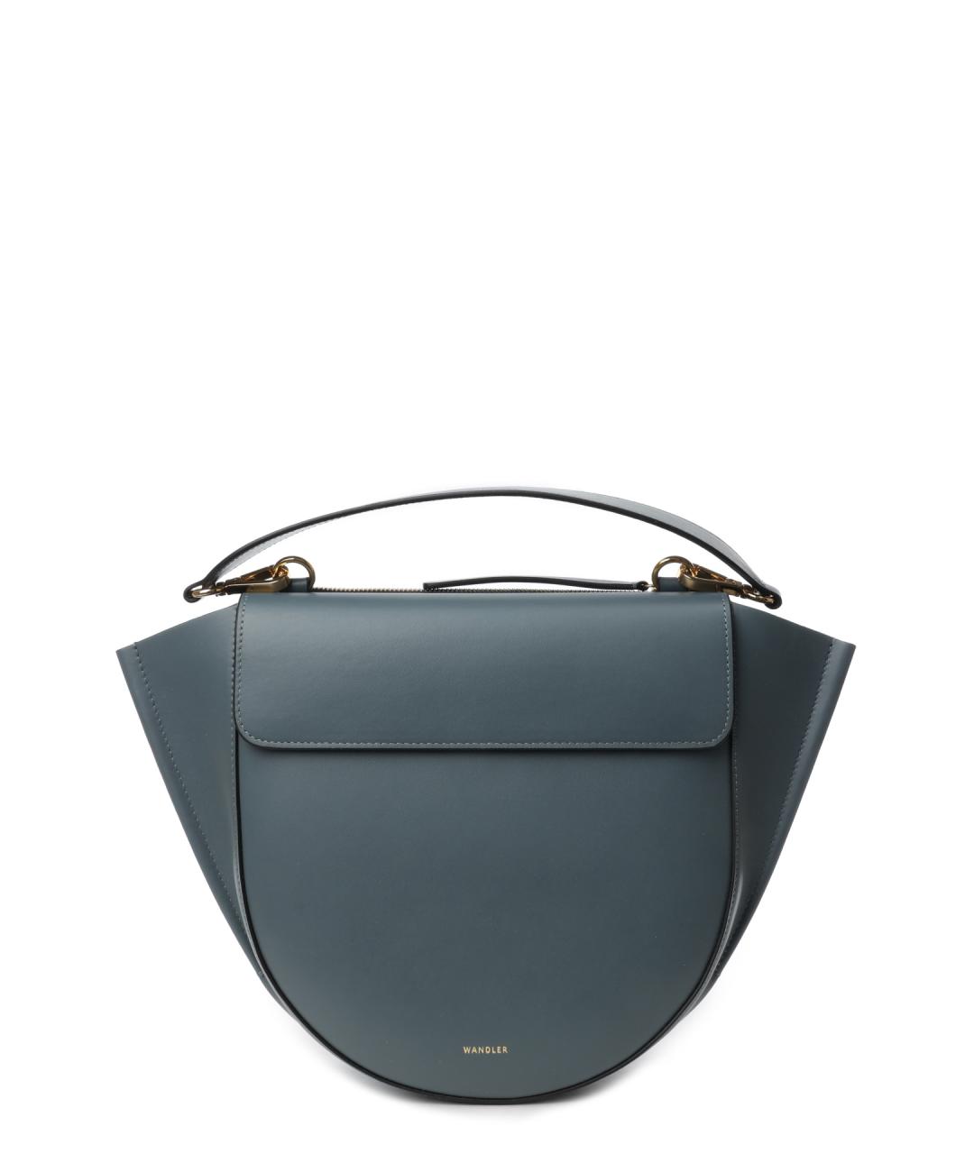 WANDLER Синяя кожаная сумка через плечо, фото 1
