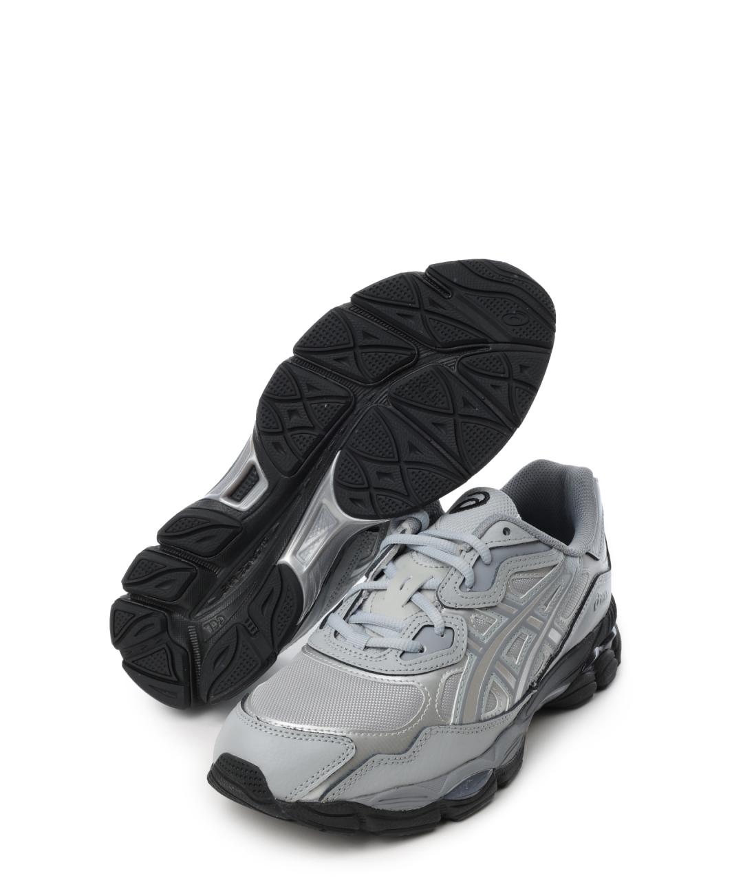 ASICS Серые текстильные низкие кроссовки / кеды, фото 4