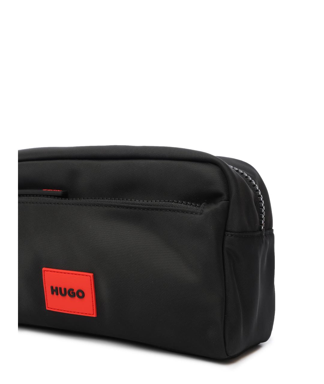 HUGO Черная синтетическая барсетка, фото 6