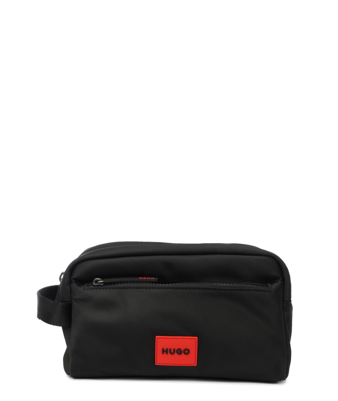 HUGO Черная синтетическая барсетка, фото 1