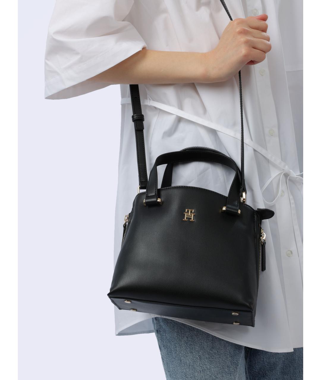 TOMMY HILFIGER Черная сумка через плечо, фото 2