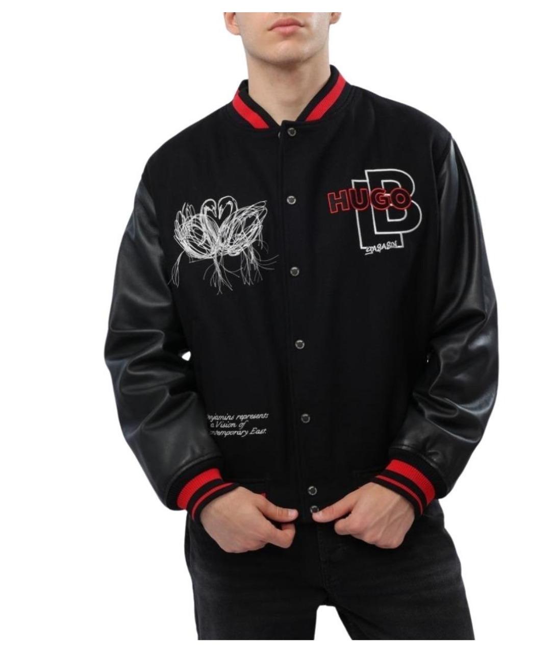 HUGO Черная шерстяная куртка, фото 1