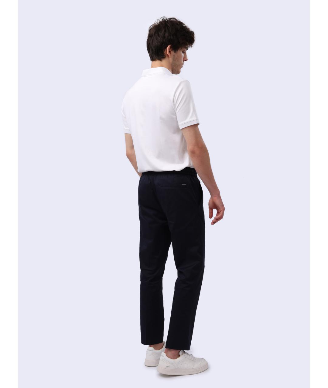 CALVIN KLEIN Темно-синие хлопковые повседневные брюки, фото 5