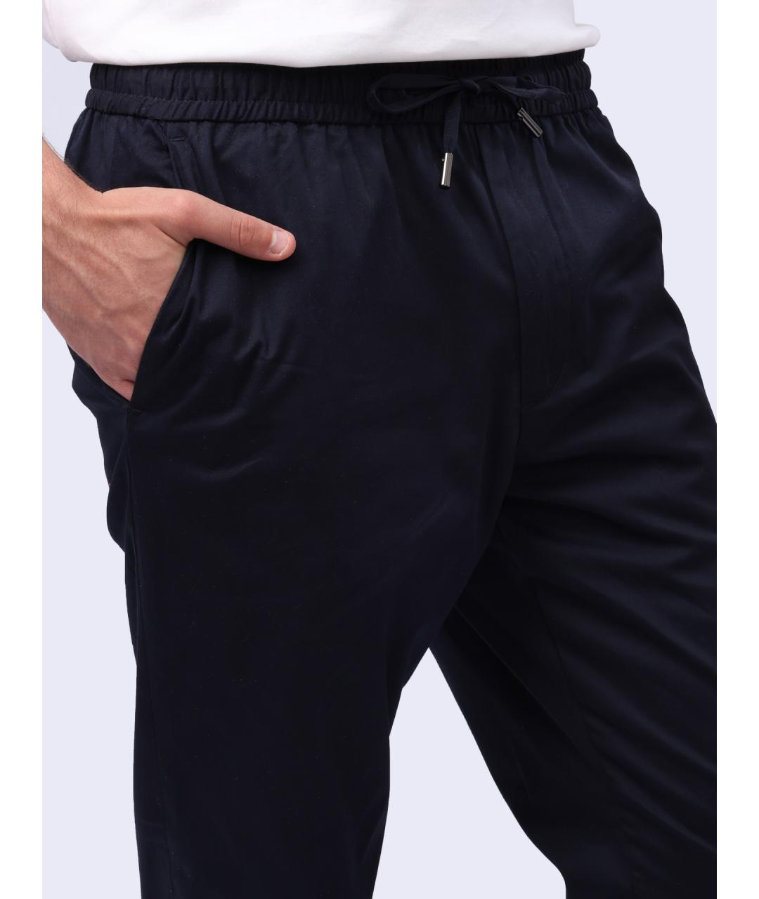 CALVIN KLEIN Темно-синие хлопковые повседневные брюки, фото 4