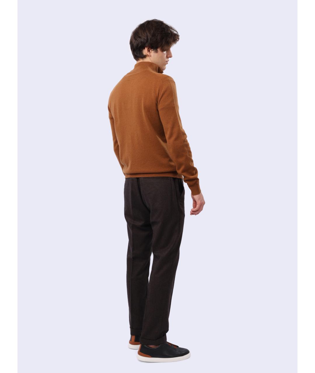 ZEGNA Коричневый джемпер / свитер, фото 5