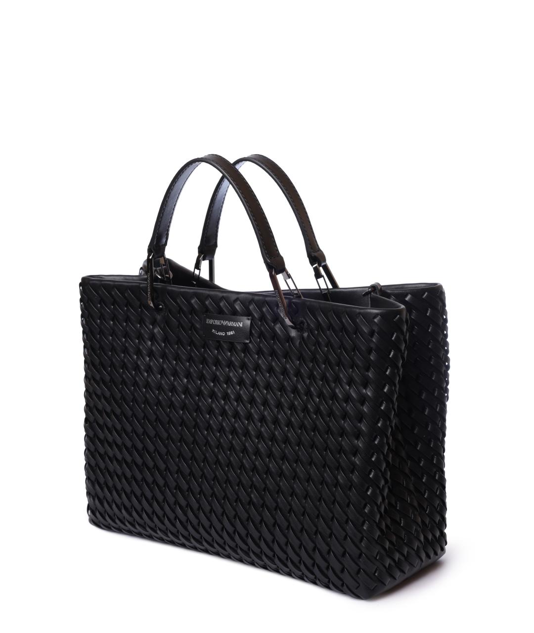 EMPORIO ARMANI Кожаная сумка тоут, фото 4