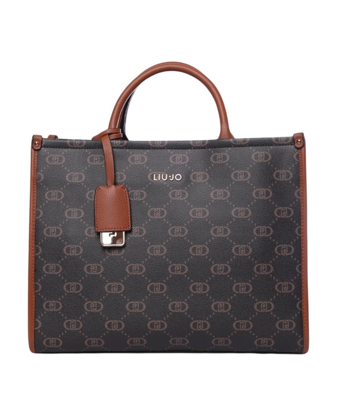 LIU JO Коричневая сумка тоут, фото 1