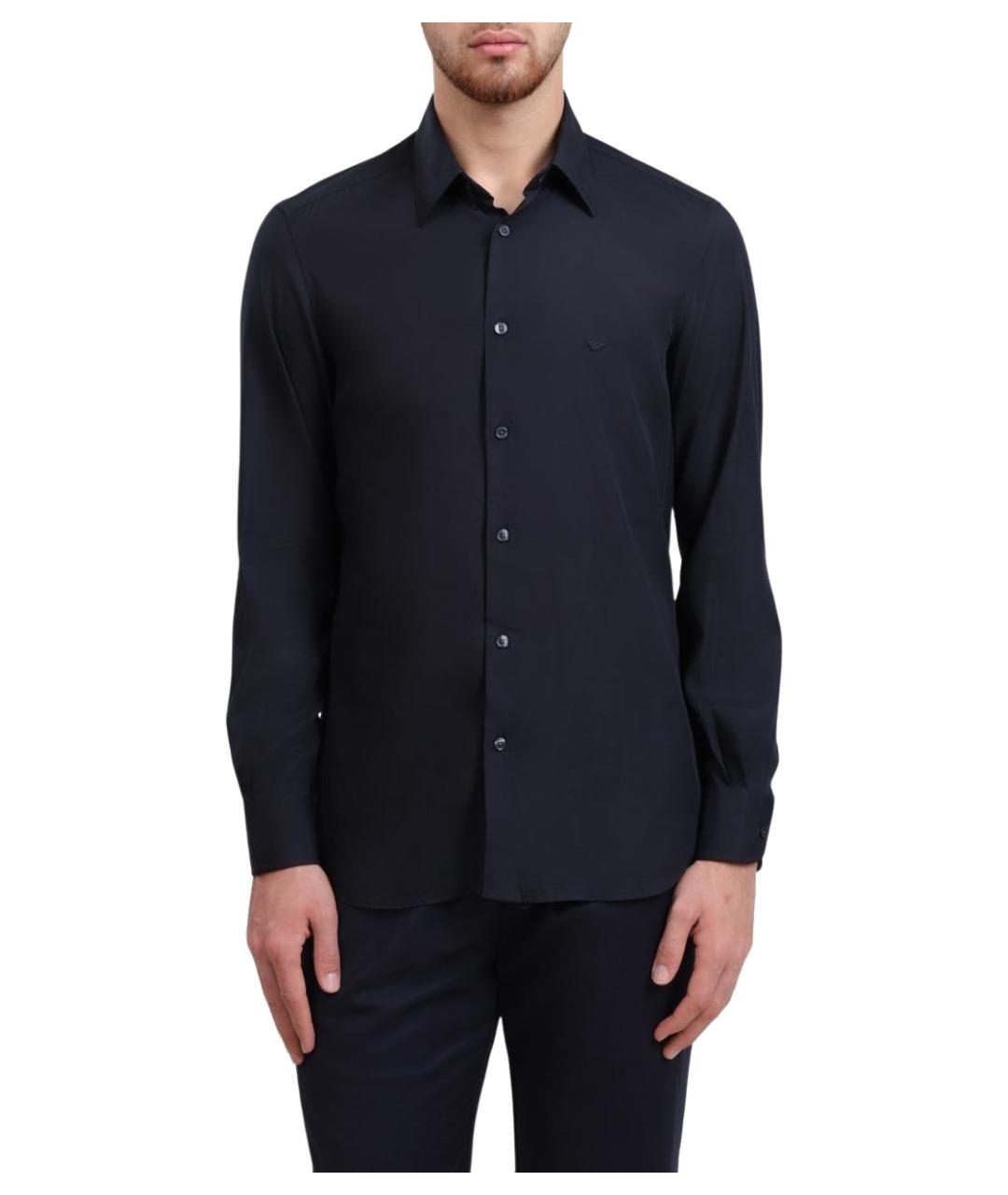 EMPORIO ARMANI Темно-синяя кэжуал рубашка, фото 1