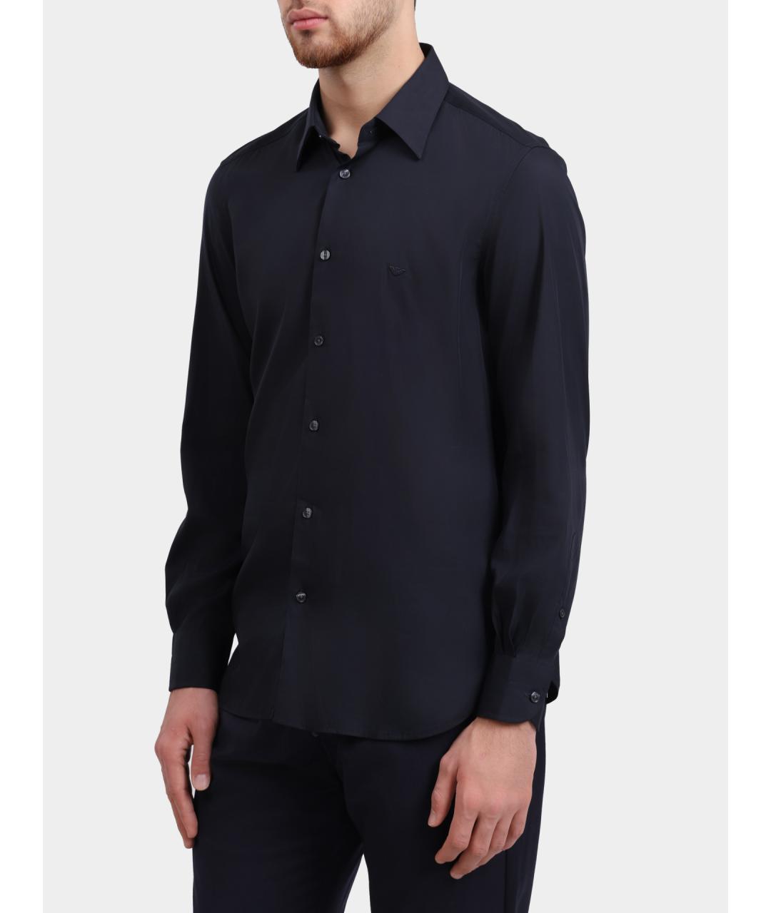 EMPORIO ARMANI Темно-синяя кэжуал рубашка, фото 3