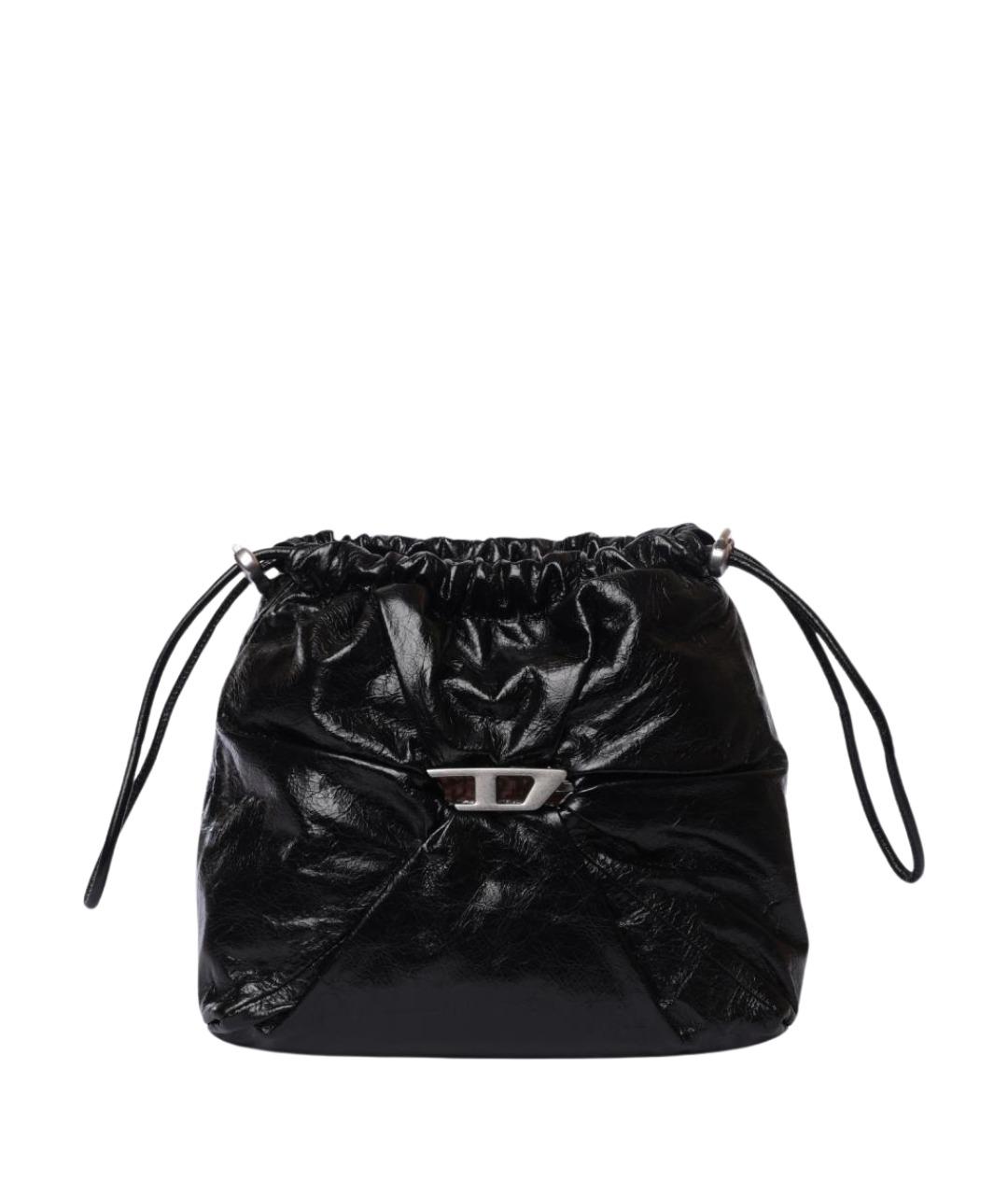 DIESEL Черная кожаная сумка через плечо, фото 1