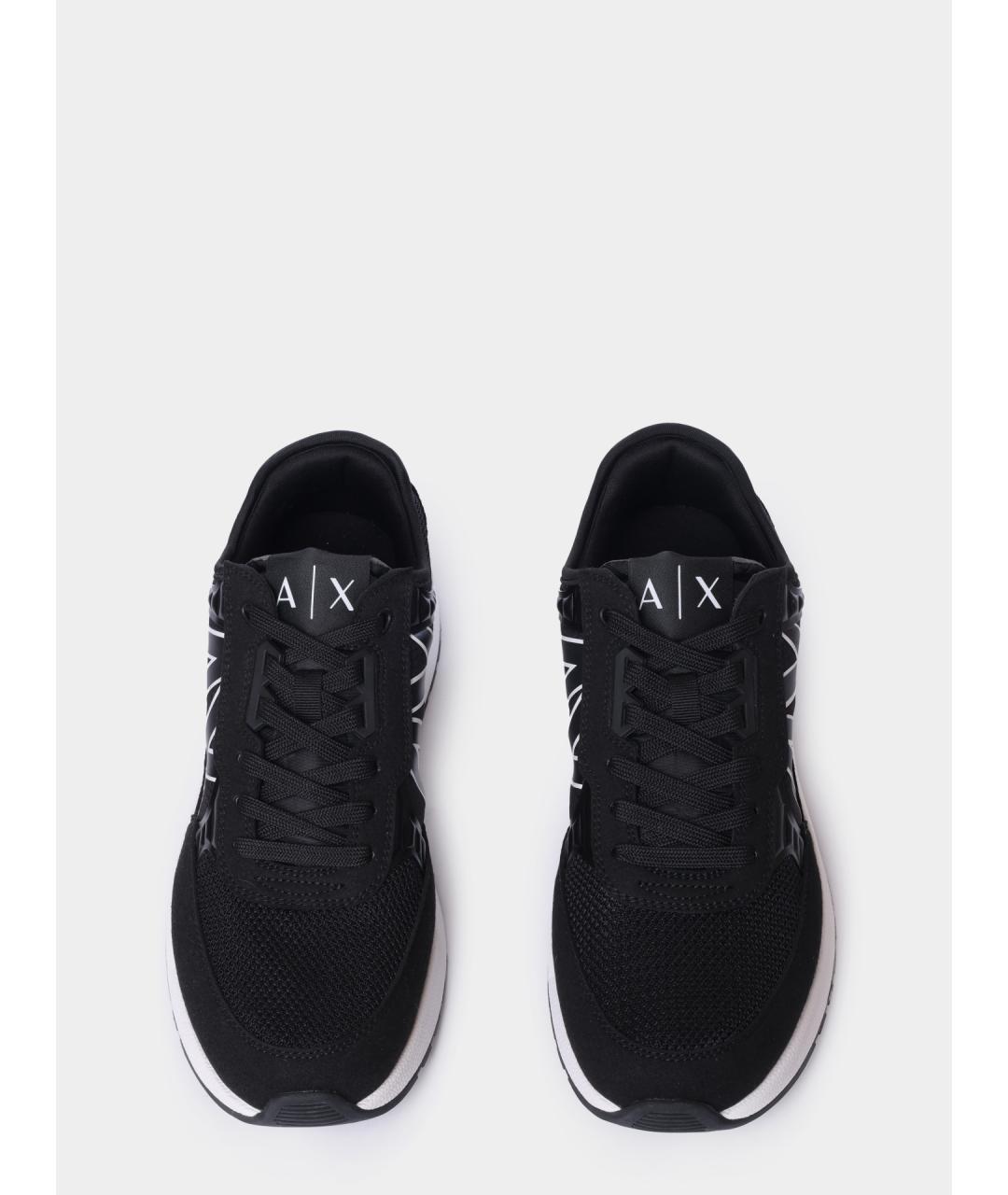 ARMANI EXCHANGE Черные низкие кроссовки / кеды, фото 4