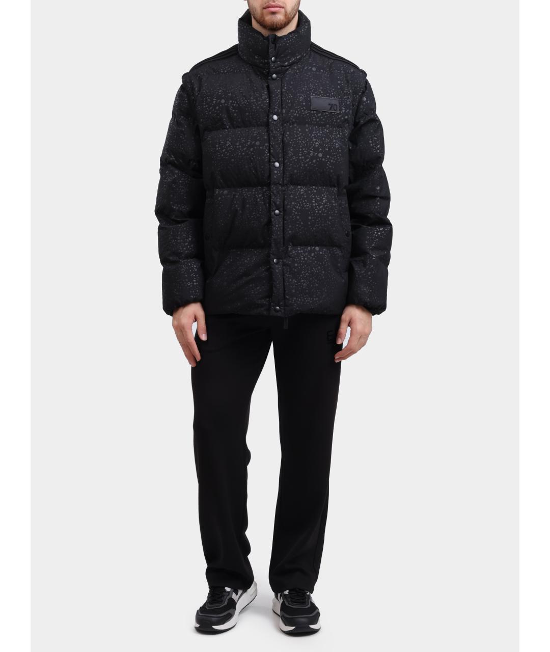 EA7 Черный пуховик, фото 2