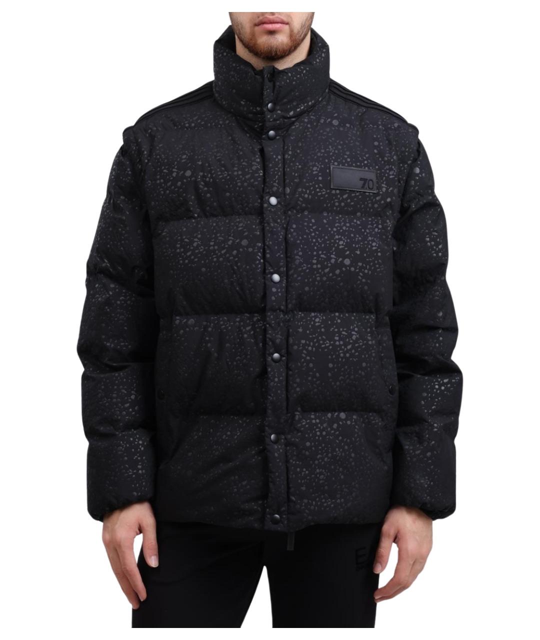 EA7 Черный пуховик, фото 1