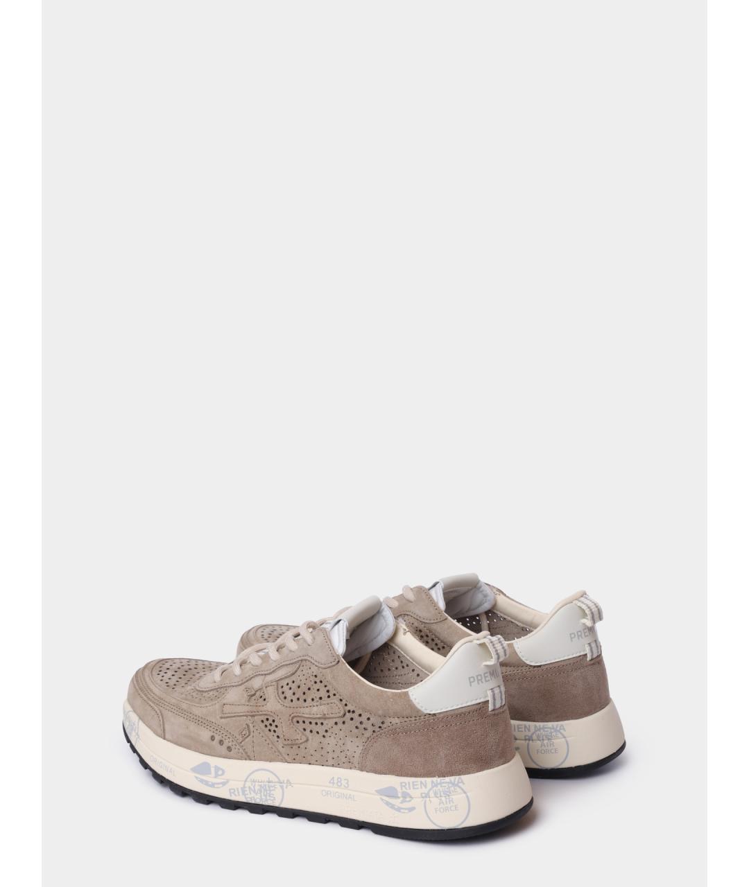 PREMIATA Бежевые низкие кроссовки / кеды, фото 5