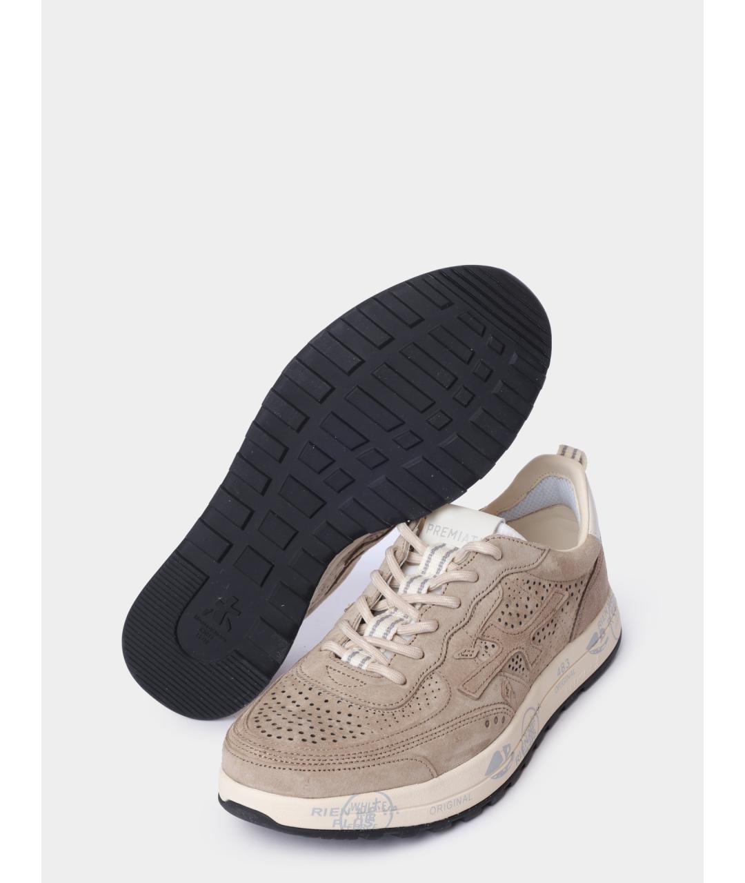 PREMIATA Бежевые низкие кроссовки / кеды, фото 4